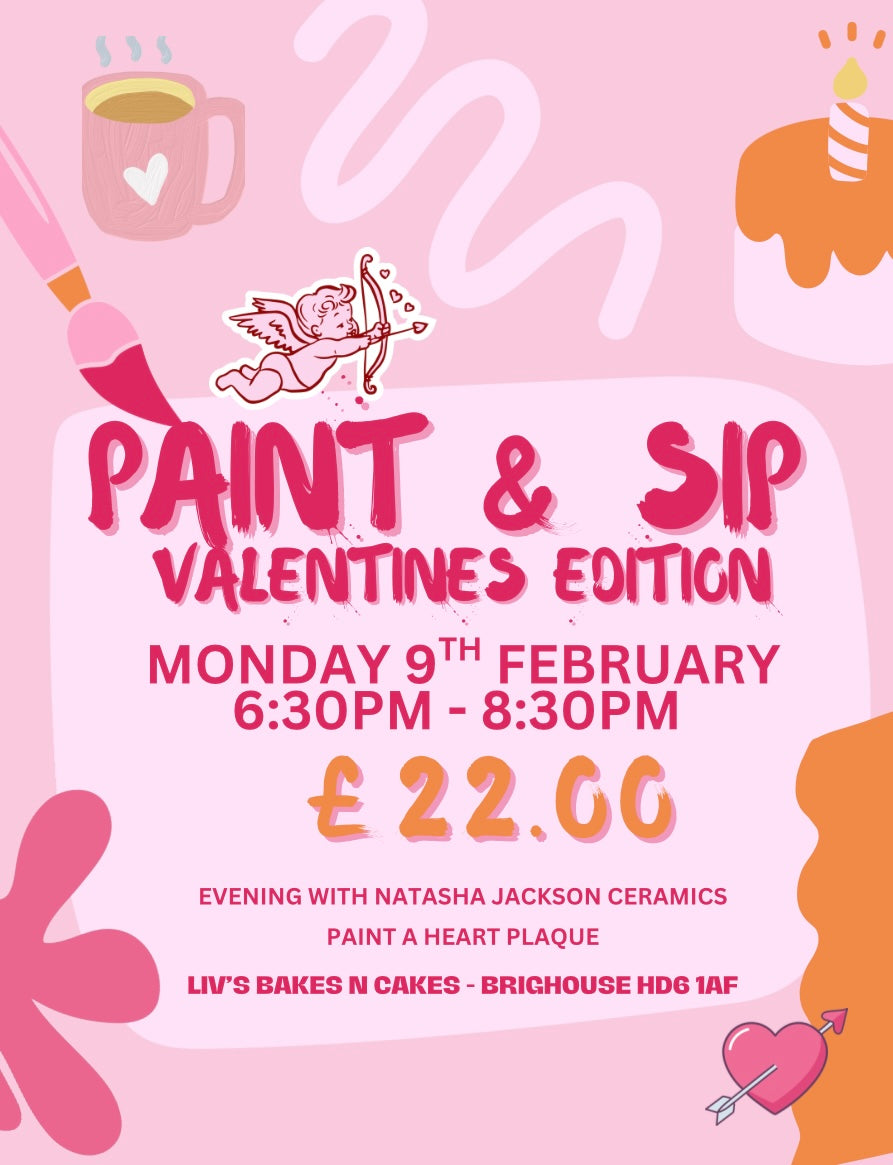 Paint & Sip ~ Heart Plaques - 9th Feb