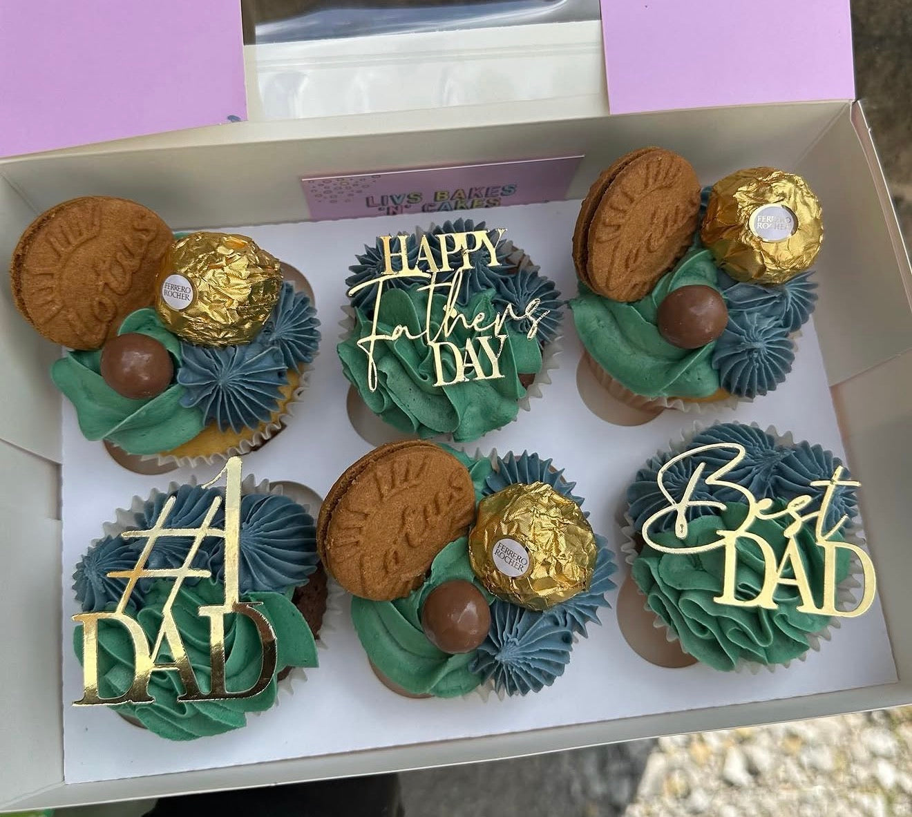 Fathers Day Cupcakes x6