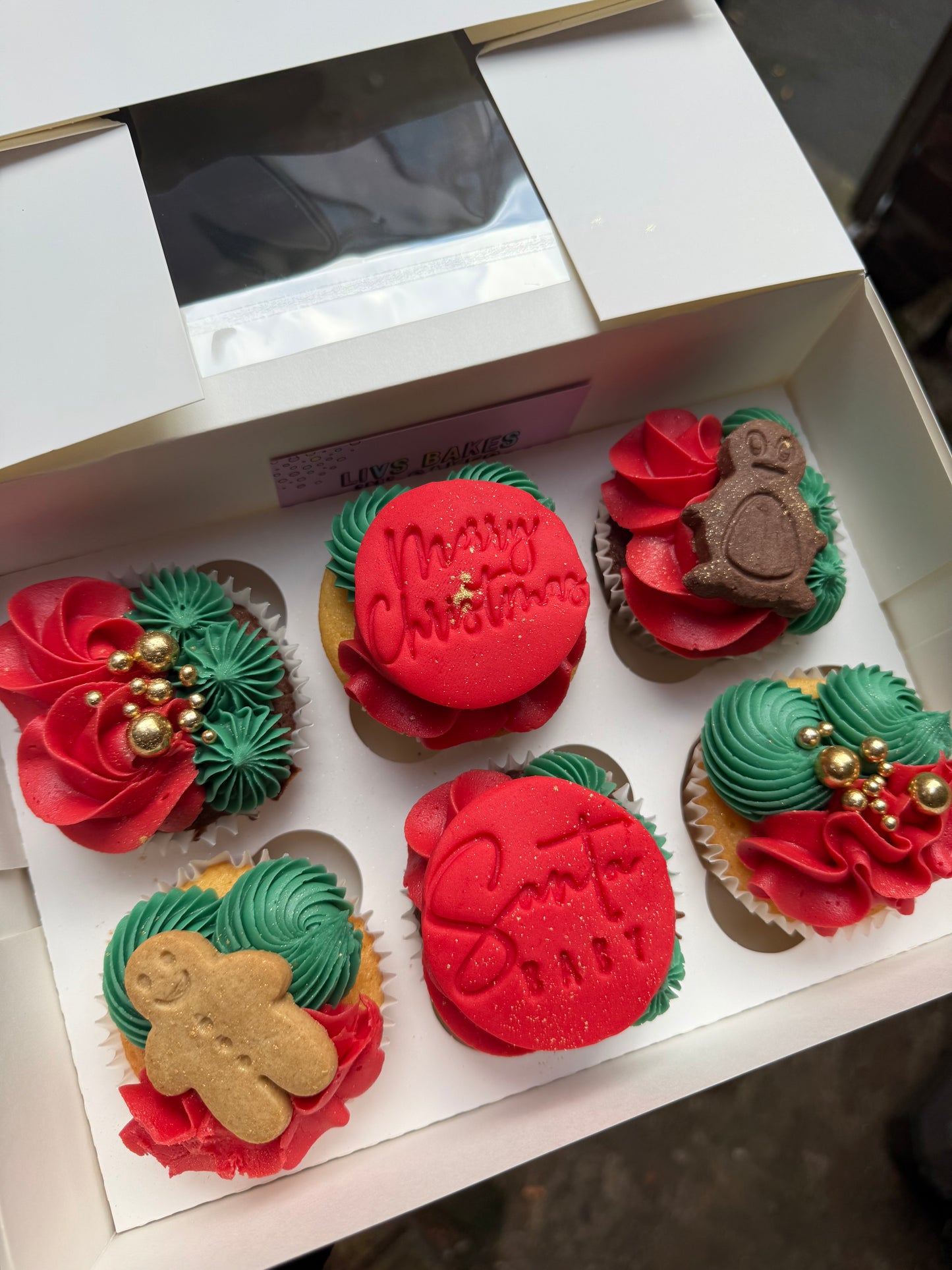 Christmas Cupcake Box